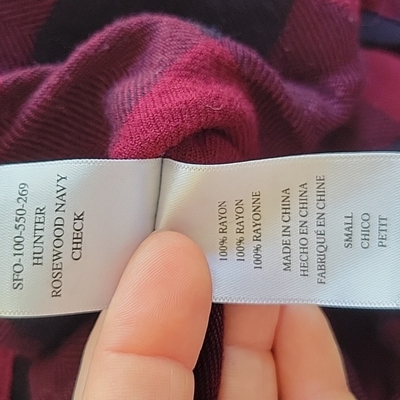 Rails Plaid Button Front Top Long Sleeve Lightweight Red and Black Shirt Small - Picture 5 of 8